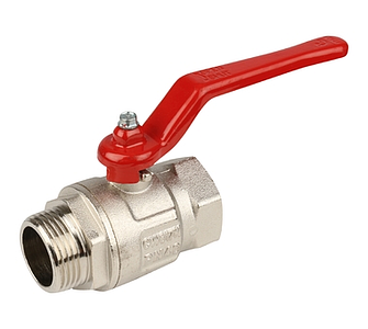 Кран шаровой полнопроходной ITAP IDEAL 091 - 1' (НР/ВР, PN40, Tmax 150°С, ручка-рычаг красная)
