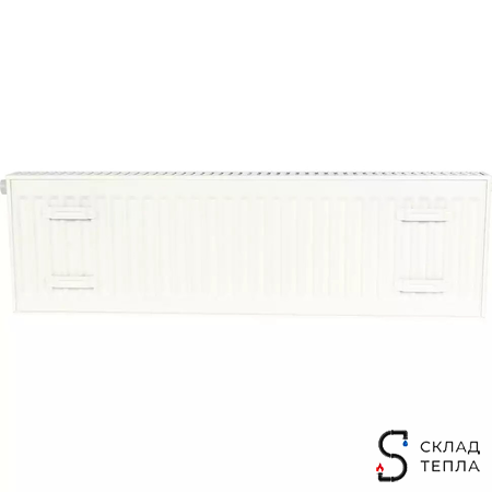 Радиатор стальной KERMI FTV 22 - высота 300 мм, длина 2300 мм с нижним подключением. Вид 2.