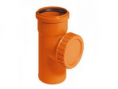 Ревизия для наружней канализации Агригазполимер  - D110 мм, (цвет рыжый)