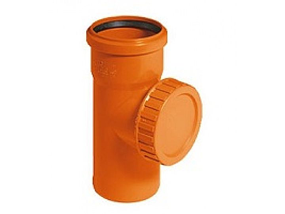 Ревизия для наружней канализации Агригазполимер  - D110 мм, (цвет рыжый)