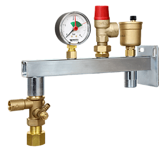 Группа безопасности котла с креплением WATTS - 3/4' (до 50 кВт, 3 бар, с отсечным клапаном)