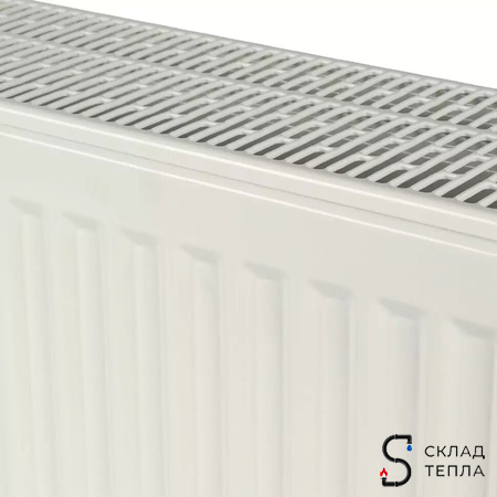 Радиатор стальной KERMI FKO 33 - высота 200 мм, длина 2000 мм с боковым подключением. Вид 12.