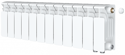 Радиатор биметаллический Rifar Base Ventil 200 - 12 секций (подключение нижнее справа)