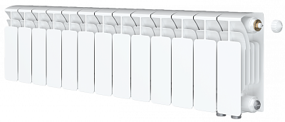 Радиатор биметаллический Rifar Base Ventil 200 - 13 секций (подключение нижнее справа) Радиатор биметаллический Rifar Base Ventil 200 - 13 секций (подключение нижнее справа)