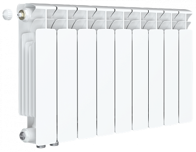 Радиатор биметаллический Rifar Base Ventil 350 - 9 секций (подключение нижнее слева) Радиатор биметаллический Rifar Base Ventil 350 - 9 секций (подключение нижнее слева)