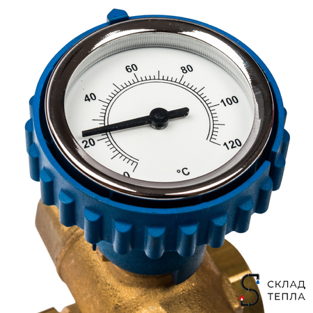 Насосная группа STOUT - 1" (с 3-х ходовым приводным смесителем, без насоса, 29 kW DT10°C). Вид 8.