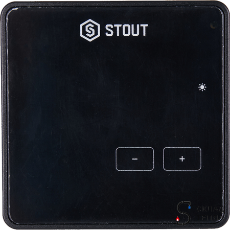 STOUT Проводной комнатный регулятор R-10z, черный. Вид 1.