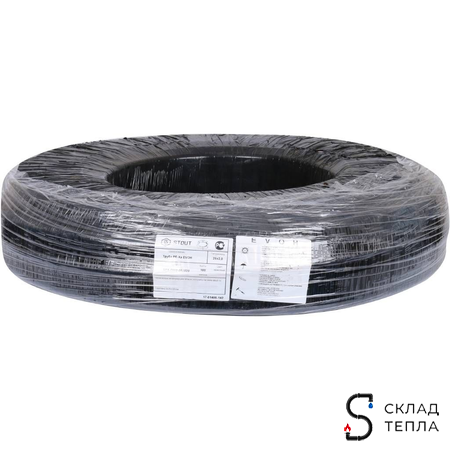Труба из сшитого полиэтилена STOUT - 20x2,0 (PE-Xa/EVOH, PN8, Tmax 95°C,  бухта 100 м, цвет красный). Вид 8.