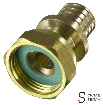 Переход на накидную гайку TIM - 25 x 3/4" (для труб из сшитого полиэтилена, 1 шт). Вид 3.