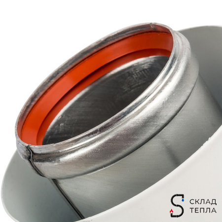 Адаптер для котла угловой для коаксиального дымохода STOUT D60/100 мм (для Vaillant, Protherm). Вид 4.