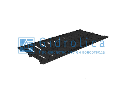 Решетка щелевая чугунная для лотка DN200 Gidrolica 500х237 мм