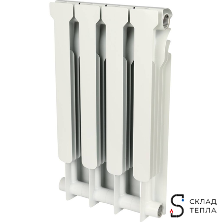 Радиатор алюминиевый ROMMER Profi 500 - 4 секции. Вид 3.