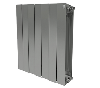 Радиатор биметаллический Royal Thermo PianoForte 500 Silver Satin (Серый) - 7 секций