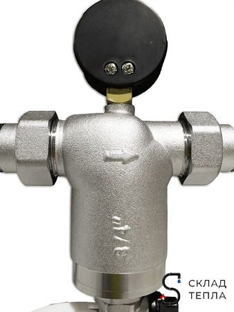 Фильтр промывной компактный с манометром Zeissler - 3/4". Вид 6.