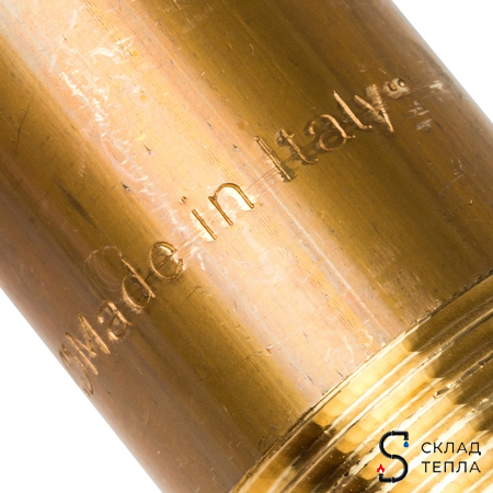 Сгон латунный STOUT - 1/2", длина 75 мм. Вид 4.