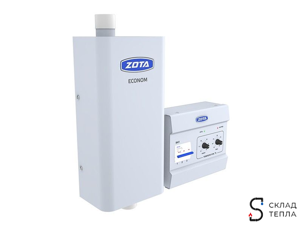 Котел электрический настенный ZOTA Econom - 33 кВт (380В, 3 ступени мощности 11-22-33 кВт, с ПУ). Вид 1.