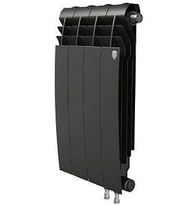 Радиатор биметаллический Royal Thermo BiLiner 500 V Noir Sable (Н) (Чёрный) - 4 секций