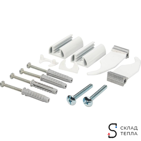 Кронштейн регулируемый STOUT (2шт, цвет белый). Вид 1.