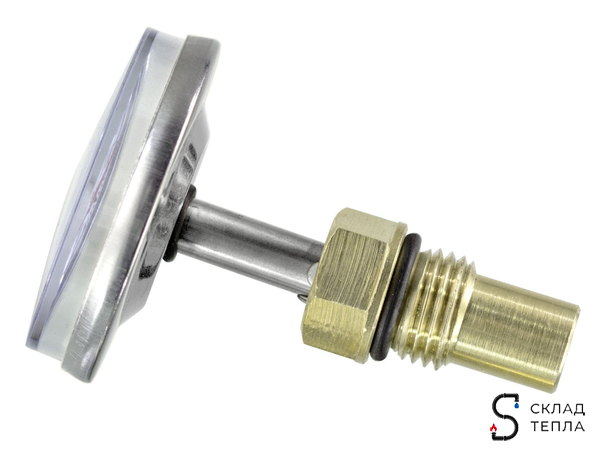 Термометр аксиальный Tim с гильзой 1/2" D-40. Вид 10.