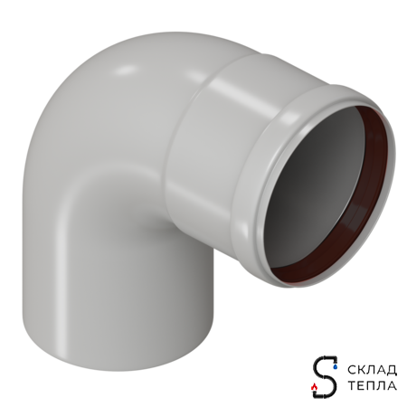 Отвод конденсационный Rommer 90гр. Ø80. Вид 1.