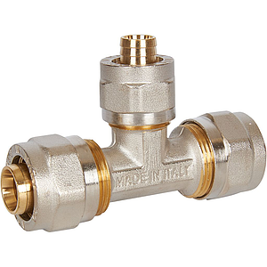 Тройник переходной STOUT - 20 x 16 x 20 (винтовой, для металлопластиковых труб)