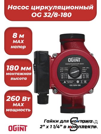 Насос циркуляционный OGINT 32-80 180. Вид 1.