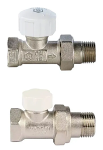 Комплект подключения радиатора STOUT прямой 3/4' (2 клапана)