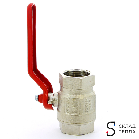 Кран шаровой полнопроходной ITAP IDEAL 090 - 2" (ВР/ВР, PN25, Tmax 150°С, ручка-рычаг красная). Вид 3.