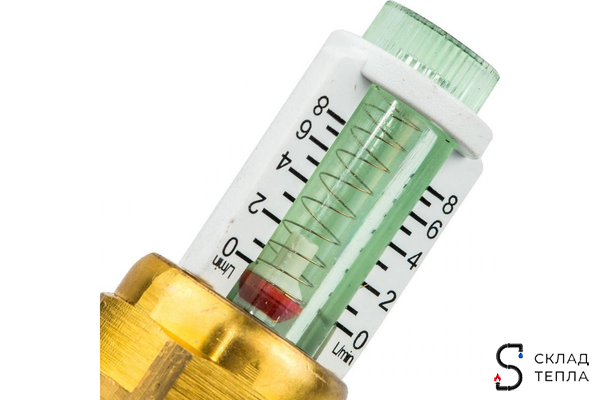 Вентиль балансировочный WATTS SRVOL-IG - 3/4" (ВР/ВР, Ду20, расход 2-16 л/мин, kvs 2.0 м3/ч). Вид 5.