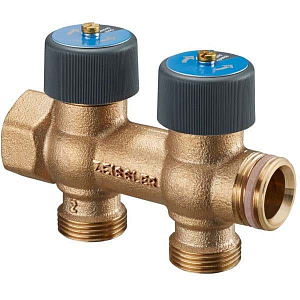 Коллектор регулирующий Zeissler- 3/4'(НР/ВР) на 2 контура 3/4' (EK)