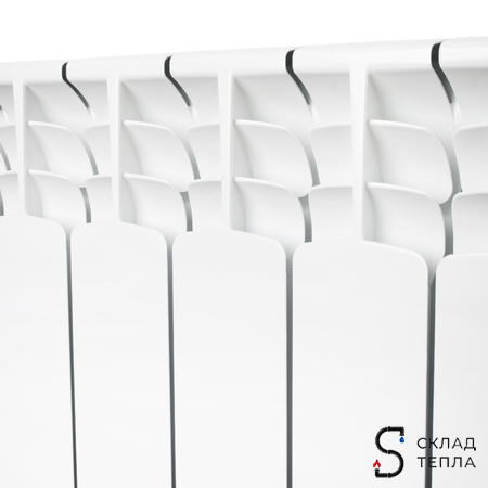 Радиатор биметаллический STOUT Space 500 - 8 секций. Вид 11.