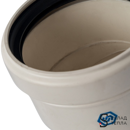 STOUT Элемент дымохода конденсац. угол 45° DN80 м/п PP-FE. Вид 4.