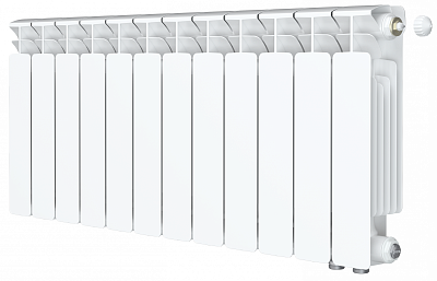 Радиатор биметаллический Rifar Base Ventil 350 - 12 секций (подключение нижнее справа) Радиатор биметаллический Rifar Base Ventil 350 - 12 секций (подключение нижнее справа)