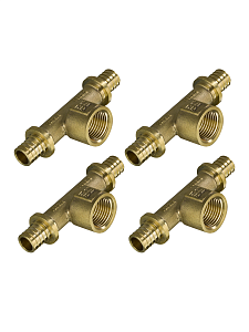 Тройник комбинированный с внутренней резьбой TIM - 20 x 1/2' (комплект - 4шт)