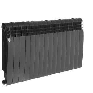 Радиатор биметаллический Royal Thermo BiLiner 500 Noir Sable (Чёрный) - 16 секций Радиатор биметаллический Royal Thermo BiLiner 500 Noir Sable (Чёрный) - 16 секций