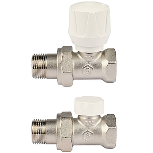 Комплект подключения радиатора ручной STOUT прямой 1/2' (2 клапана)