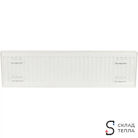 Радиатор стальной KERMI FKO 12 - высота 300 мм, длина 1400 мм с боковым подключением. Вид 4.