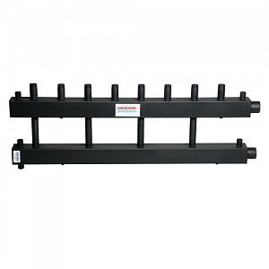 Коллектор котельной разводки Designsteel ДУБЛЕР (2645 мм) - ВР 1'1/2 на 10 контуров НР 1'