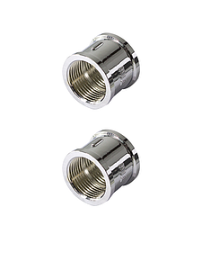 Муфта латунная резьбовая TIM - 1' (хромированная, 2шт)