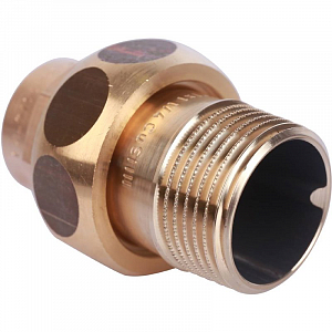 Переход на наружную резьбу разъемный Sanha 28х1' под пайку 4341g (самоуплотнающийся)