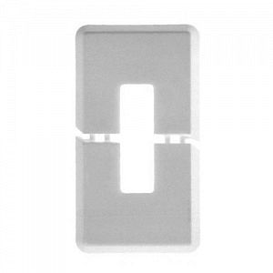 Розетка прямоугольная KERMI для напольных кронштейнов (под вертикальную трубку 30x10 мм)