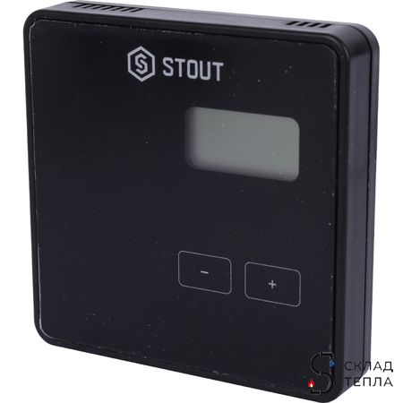 STOUT Беспроводной комнатный двухпозиционный регулятор ST-294v2, черный. Вид 2.