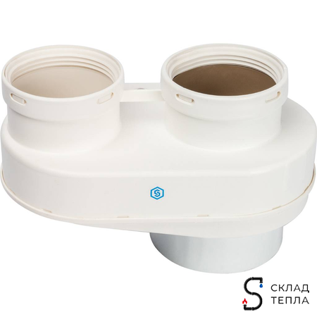 STOUT Элемент дымохода DN80/80 адаптер для подкл. разд. труб (совместимый  Vaillant,Ptotherm New ) . Вид 2.