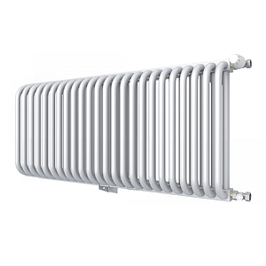 Радиатор 2 трубчатый Rommer 300 - 25 секций (боковое подключение, цвет белый RAL9016)