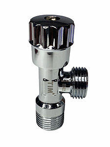 Вентиль угловой TIM - 1/2' x 1/2' (НР/НР, с отражателем, хромированный)