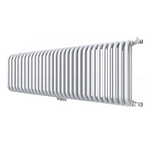 Радиатор 2 трубчатый Rommer 300 - 30 секций (боковое подключение, цвет белый RAL9016)