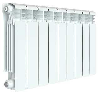 Радиатор алюминиевый Rifar Alum Ventil 350 - 9 секций (подключение нижнее слева)