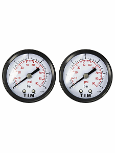 Манометр аксиальный Tim 1/4"- 6 бар (2 шт.) Манометр аксиальный Tim 1/4'- 6 бар (2 шт.)