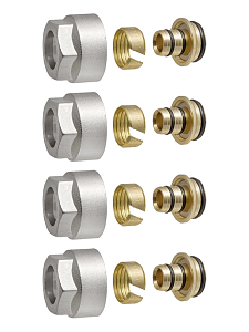 Соединение резьбозажимное TIM - 3/4' для металопластиковых труб 20x2,0 (4 шт.)