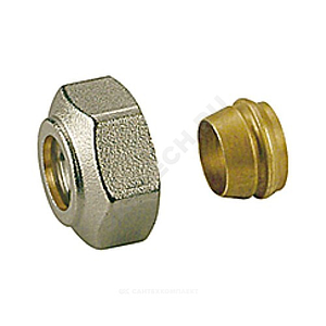 Переходник для подключения радиатора латунь никель Дн 15х3/4' обжим евроконус РОС 4821705